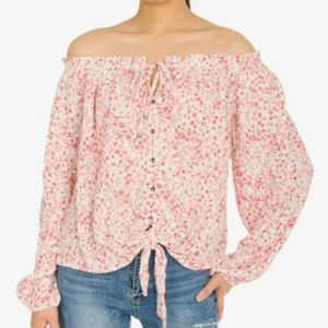 Hippie Rose Juniors' Off-the-Shoulder Top Top White XS 0